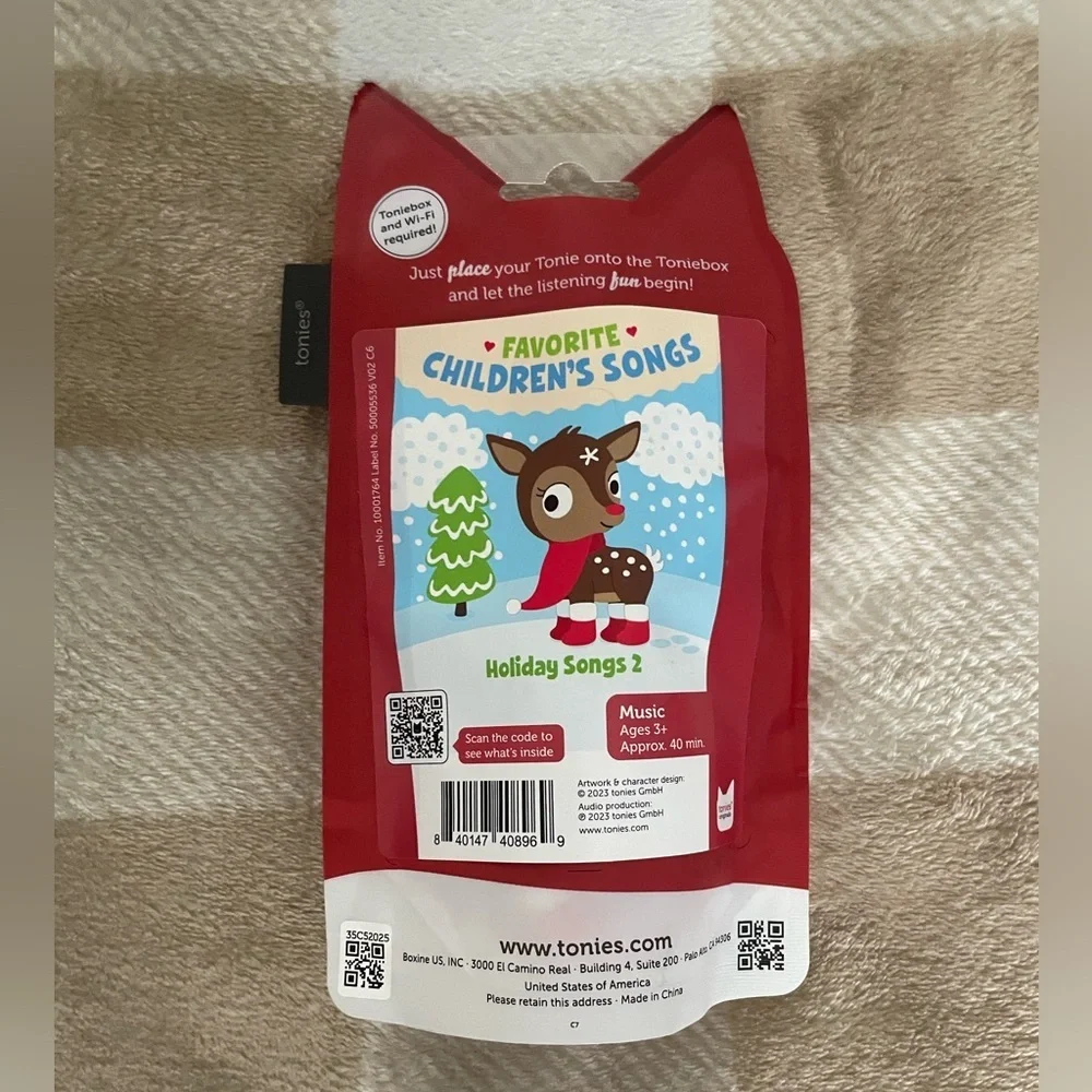 NWT Tonie Christmas Reindeer Children's Songs Audio Toy